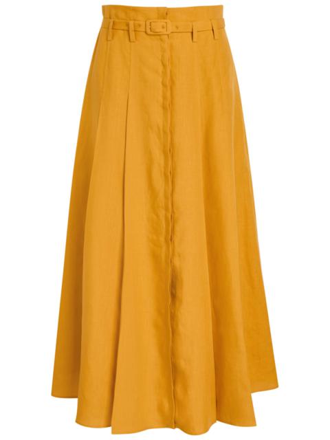 GABRIELA HEARST Gabriela Hearst Dugald Pleated Linen Maxi Skirt
