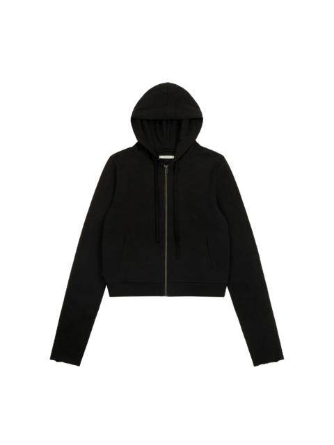 entire studios LIGHTWEIGHT CROPPED ZIP-UP BLACK