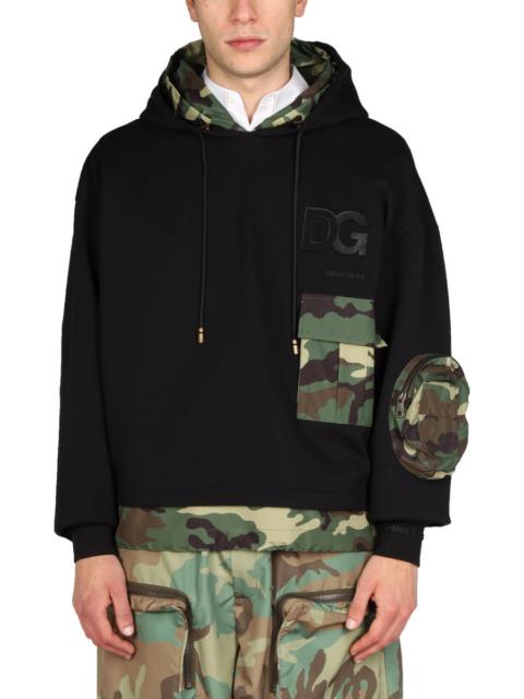 Dolce & Gabbana Dolce & Gabbana Men Sweatshirt With Camo Details