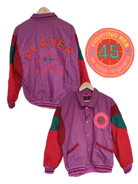 Other Designers Vintage - A.T Player Bomber Jacket Big Spellout At The Back