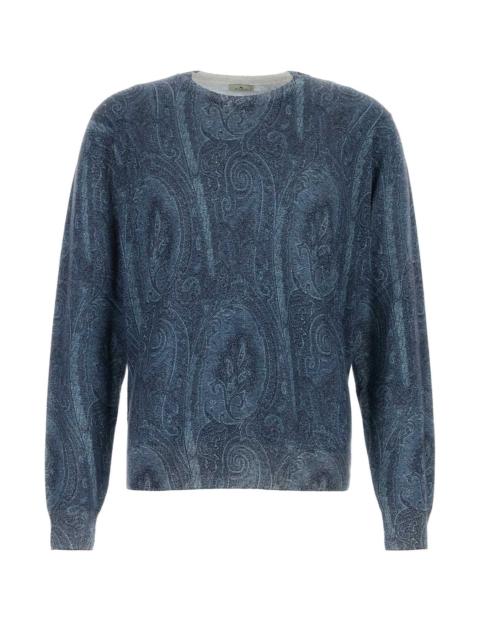 Etro Etro Men Embroidered Silk Blend Sweater