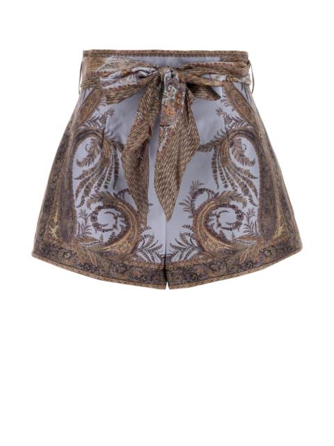 Zimmermann Printed silk blend Hypnotic shorts