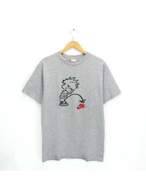 Nike CALVIN Peeing Big Logo Embroidered T-shirt