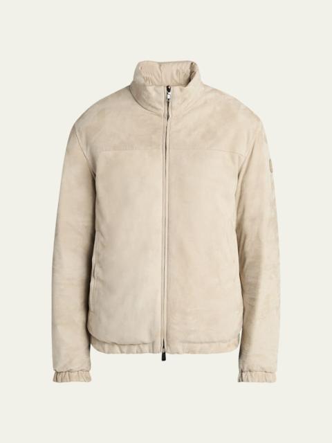 Moncler Men's Cernay Reversible Suede and Quilted Jacket