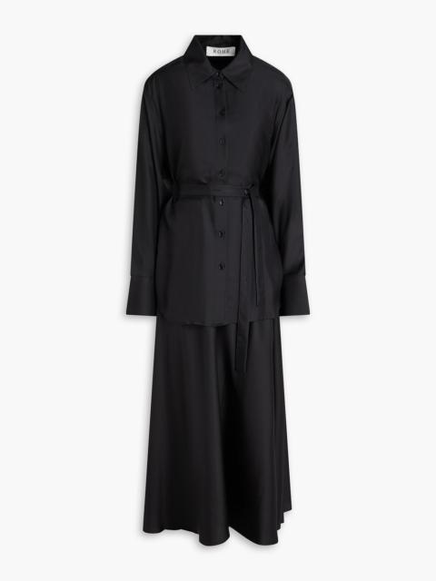 RÓHE Silk-twill midi shirt dress