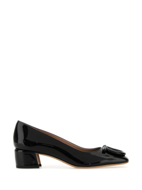 Salvatore Ferragamo Women Black Leather Mara Pumps
