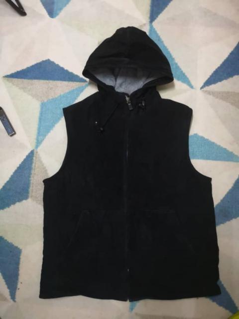 Other Designers Gianni - Sleeveless Leather Hoodie Jacket