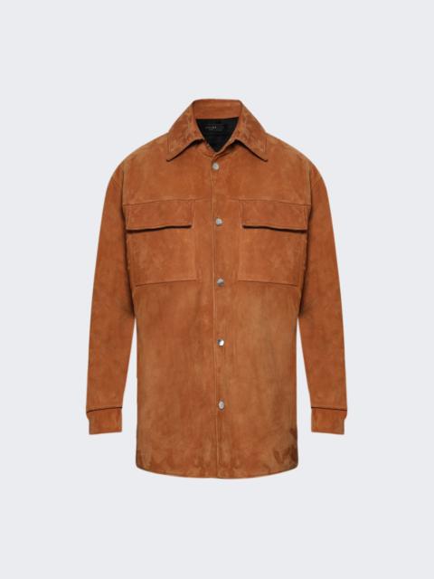 AMIRI Quad Suede Overshirt Golden Coast