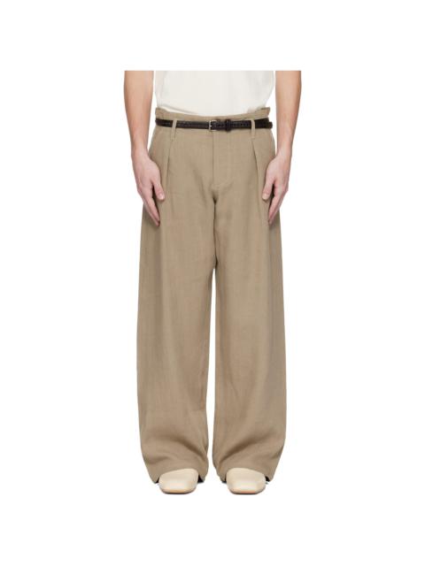WORK SHOP Emporio Armani Beige Carico Trousers