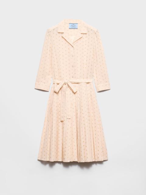 Prada Eyelet lace shirt dress