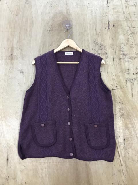 Other Designers Coloured Cable Knit Sweater - Aran Cable Knit Sweater Vest Vintage