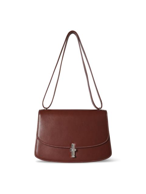 The Row Sofia 10 Leather Shoulder Bag brown