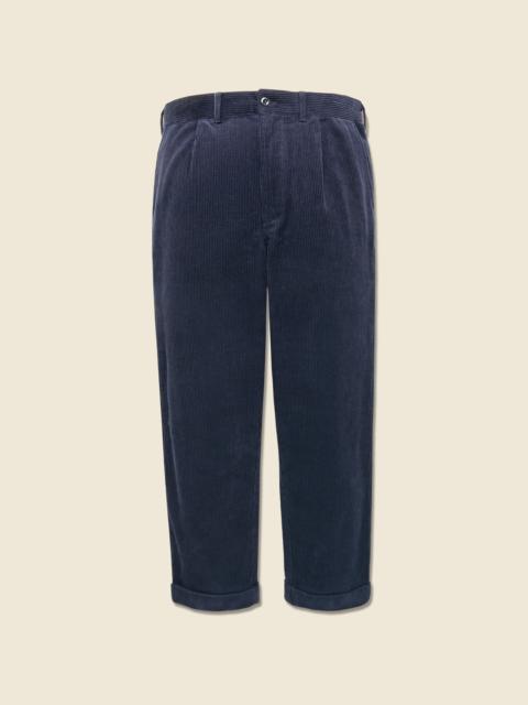 ALEX MILL Corduroy Pleated Pant - Navy