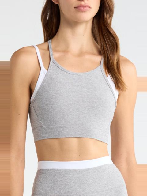 BEYOND YOGA Beyond Yoga Space Dye Long Layered Bra in Silver Mist at Nordstrom