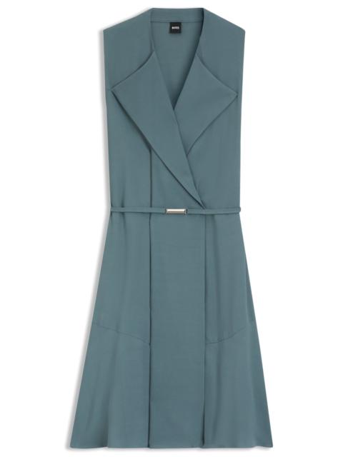 BOSS CREPE WRAP DRESS WITH BELT