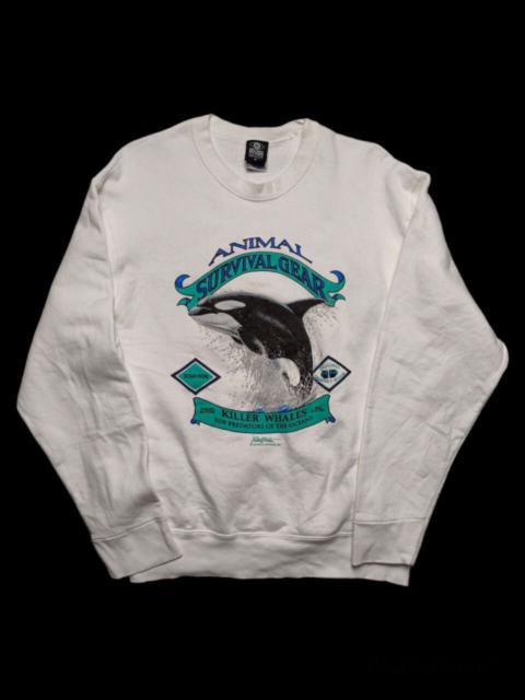 Other Designers Habitat - Vintage 90’s Animal Survival Gear Whale Sweatshirt