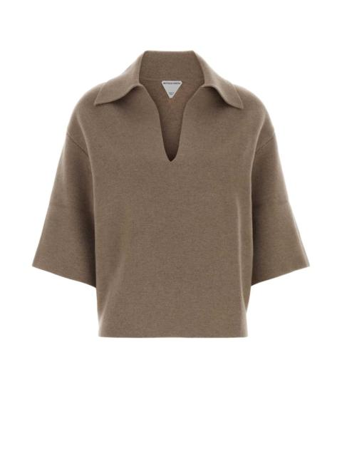 Bottega Veneta Bottega Veneta Women Cappuccino Cashmere Blend Polo Shirt