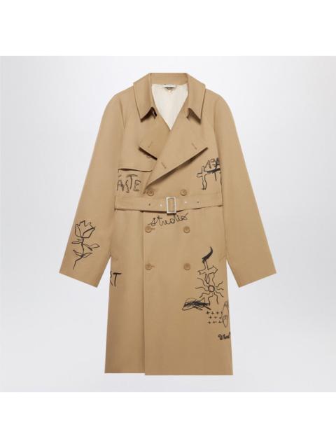Other Designers 1989 Studio Embroidered Trench Scribble Men