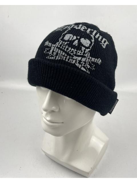 Japanese Brand - hoovering skull distressed beanie hat tc40