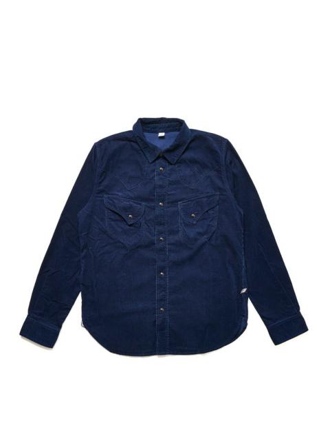 Pure Blue Japan 2236-ID Corduroy Curved Pocket Indigo
