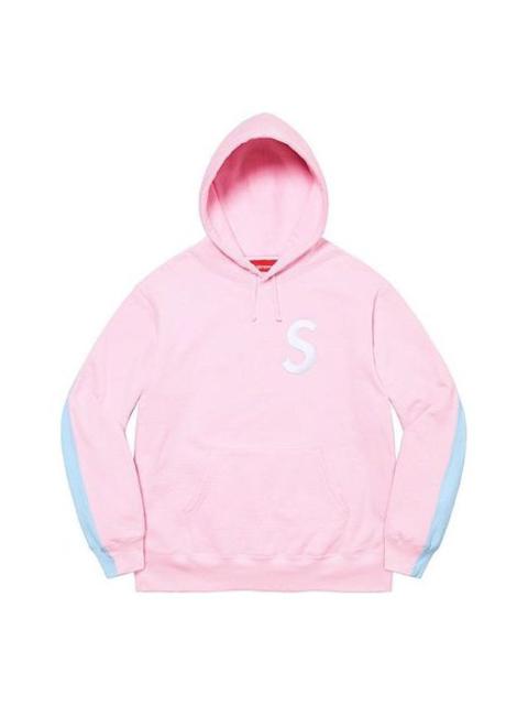 Supreme S Logo Split Hooded Sweatshirt 'Pink Blue' SUP-FW21-204