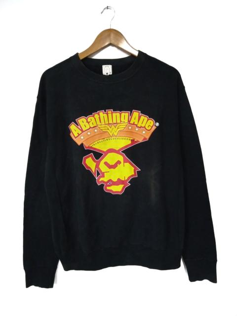 A BATHING APE® BAPE WONDER WOMAN CREWNECK SWEATSHIRTS