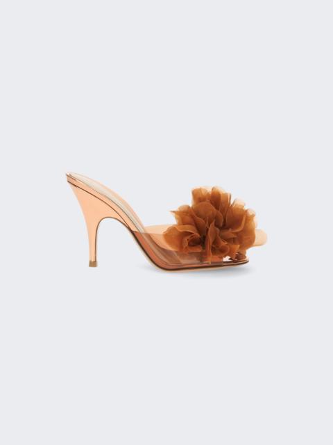 Gianvito Rossi Floral Igea Mule Sandals Rose Gold