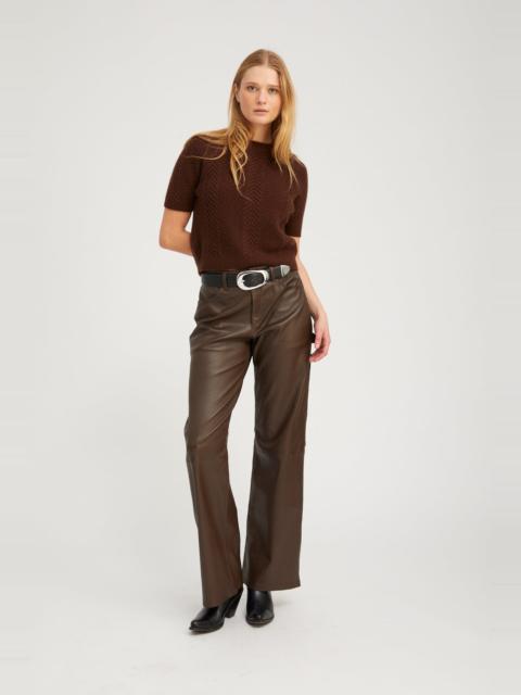 SPRWMN AMERICANO LEATHER CARPENTER PANTS