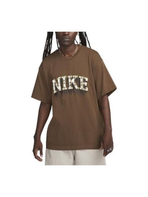 Nike Nike Check Logo T-Shirt 'Cocoa' FB2736-259
