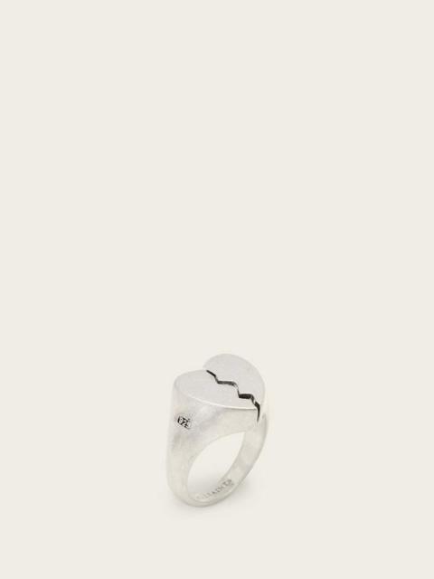ALLSAINTS BROKEN HEART STERLING SILVER RING