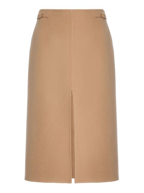 GABRIELA HEARST Morelos Cashmere Midi Skirt neutral