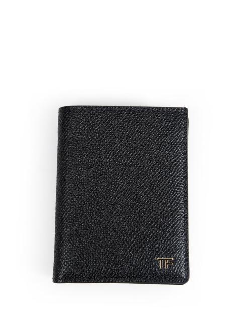 TOM FORD Small Grained Leather Folding Card Holder