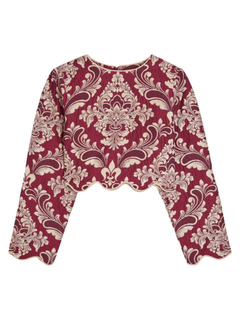 FARM RIO Farm Rio Jacquard Woven Crop top