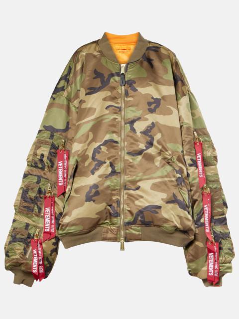 Camouflage bomber jacket