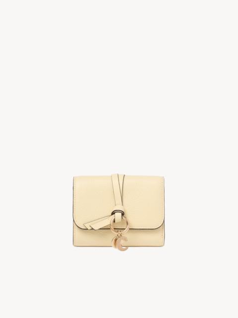 Chloé SMALL ALPHABET TRI-FOLD IN GRAINED LEATHER