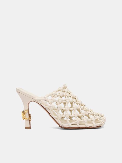 Bottega Veneta Sand Leather Braided Riva Mules