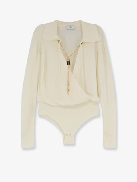 ELISABETTA FRANCHI Elisabetta Franchi Viscose Blend Bodysuit White