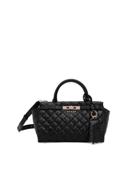 GUESS USA quilted logo-pattern tote bag
