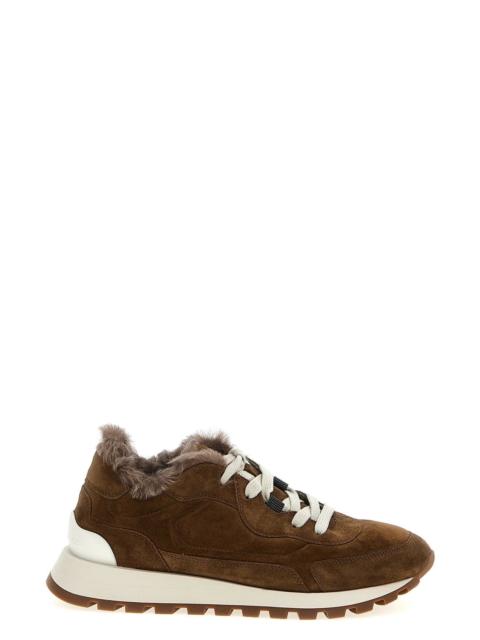 Brunello Cucinelli Brunello Cucinelli Low-Top Wool Flannel