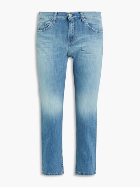 Other Designers Nalyn cropped mid-rise straight-leg jeans