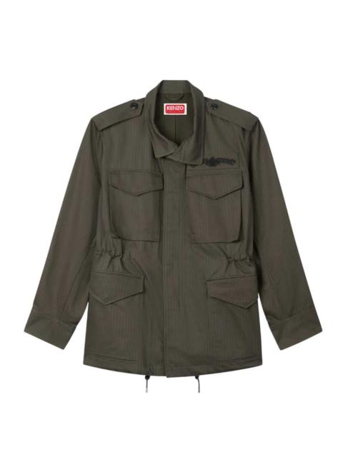 KENZO Kenzo Men `Kenzo Paris Emblem` Cotton Herringbone Military Jacket