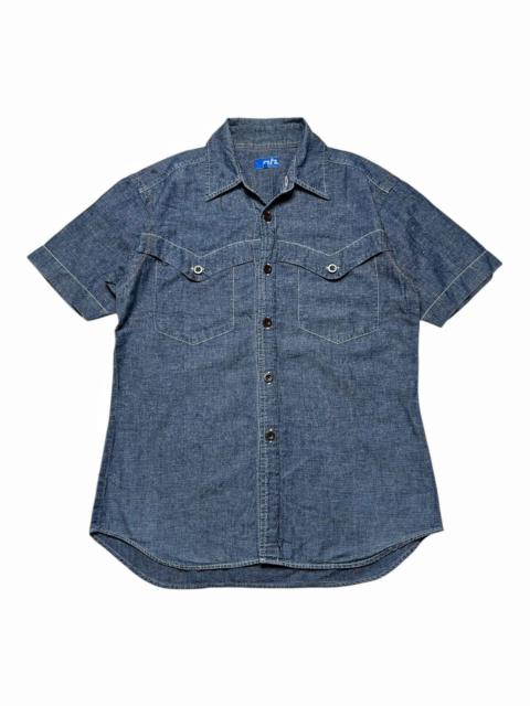Other Designers Japanese Brand - Abahouse Japan Western Short Sleeve Chambray Work Shirt