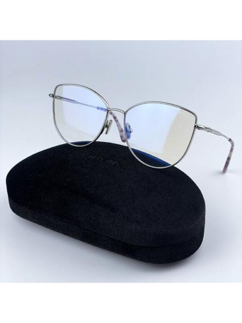 TOM FORD NEW Tom Ford TF5667-B 016 Palladium Blue Block Women Cat Eye Eyeglasses