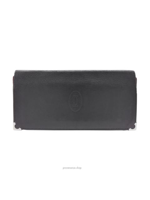Cartier Cartier Long Wallet - Black Calfskin Leather
