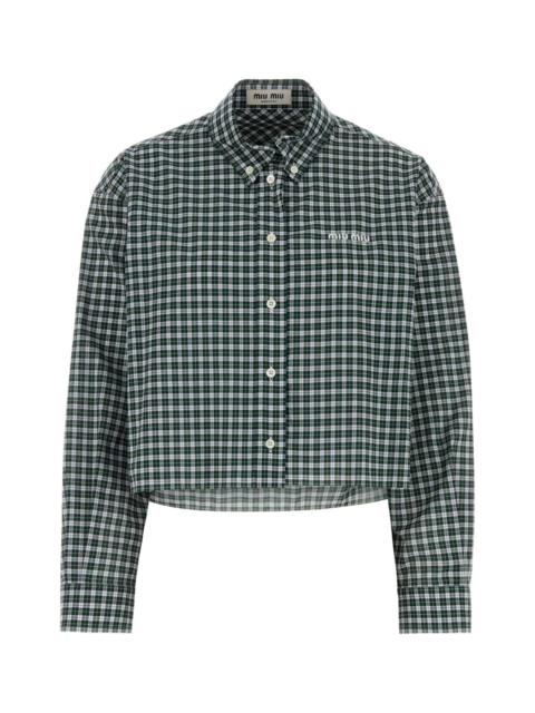 Miu Miu Miu Miu Women Embroidered Cotton Shirt