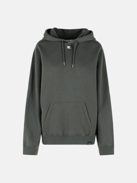 courrèges GRAY COTTON SWEATSHIRT