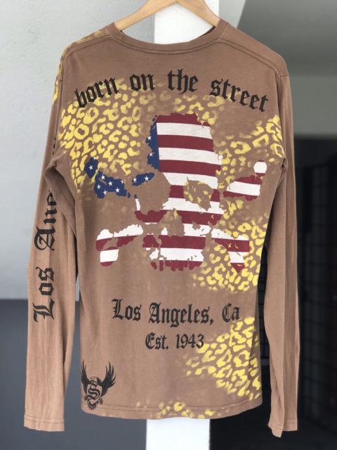 Other Designers Vintage 90s Smet america flag skull from christian Audigier