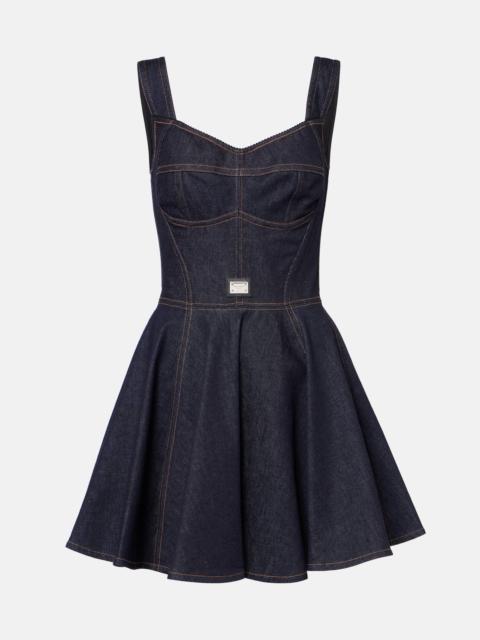 Dolce & Gabbana Denim bustier dress