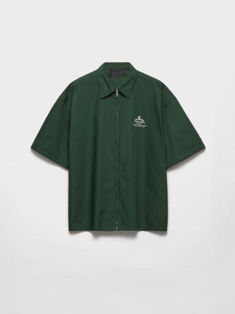 Prada Short-sleeved technical cotton shirt