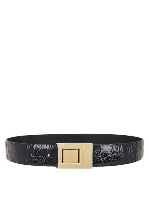 SAINT LAURENT Saint Laurent Croc-Embossed Boucle La 76 Belt